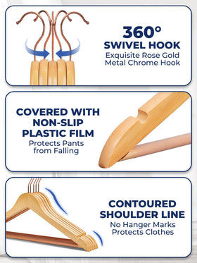 Smartor hangers with notches prevent slipping of delicate items.