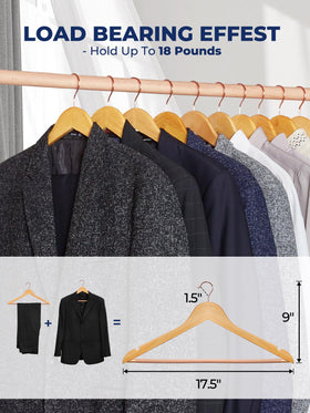 Smartor hangers with non-slip pant bar keeps pants in place.