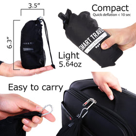 SmartTravel adjustable strap keeps the pillow secure on car or plane seats.