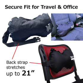 SmartTravel lightweight packable pillow is ideal for on-the-go relief.