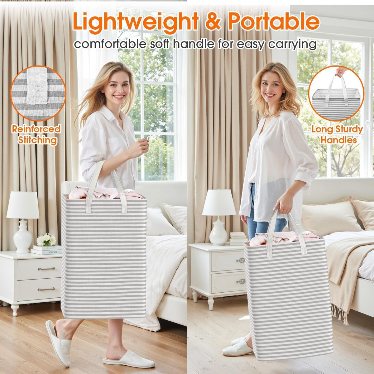 SmartTrends durable, washable fabric basket simplifies cleaning and maintenance.