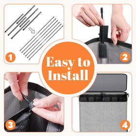 Removable mesh bags enable easy bag washing and transfer