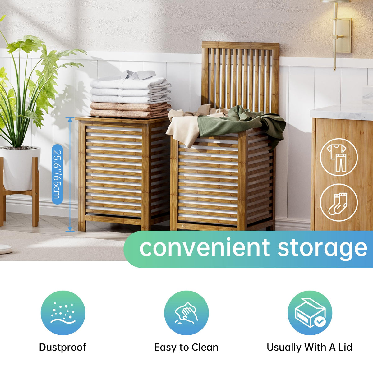 SMIBUY compact footprint fits tight spaces in bedrooms or baths.