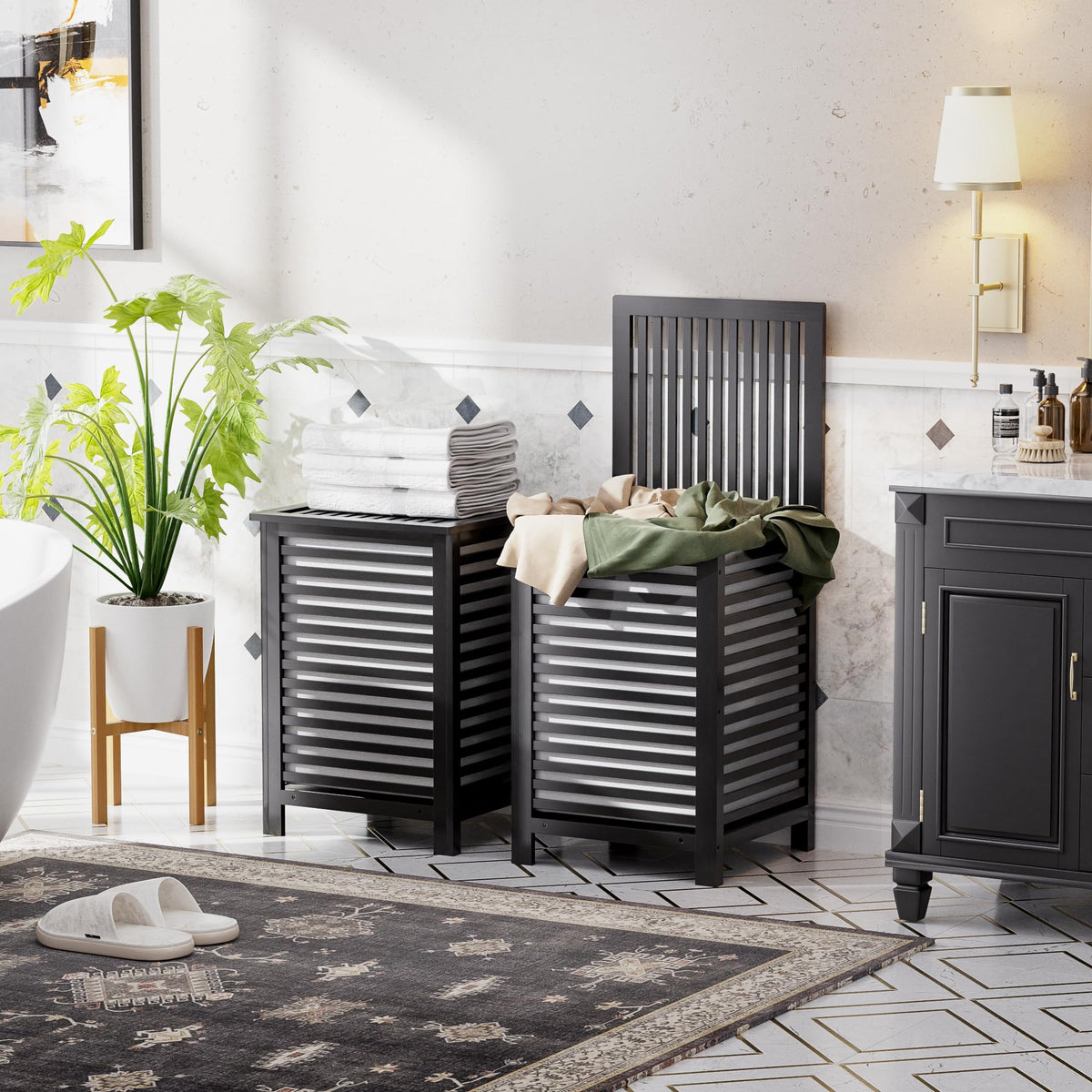 SMIBUY space-saving profile fits narrow spaces in bedrooms or bathrooms