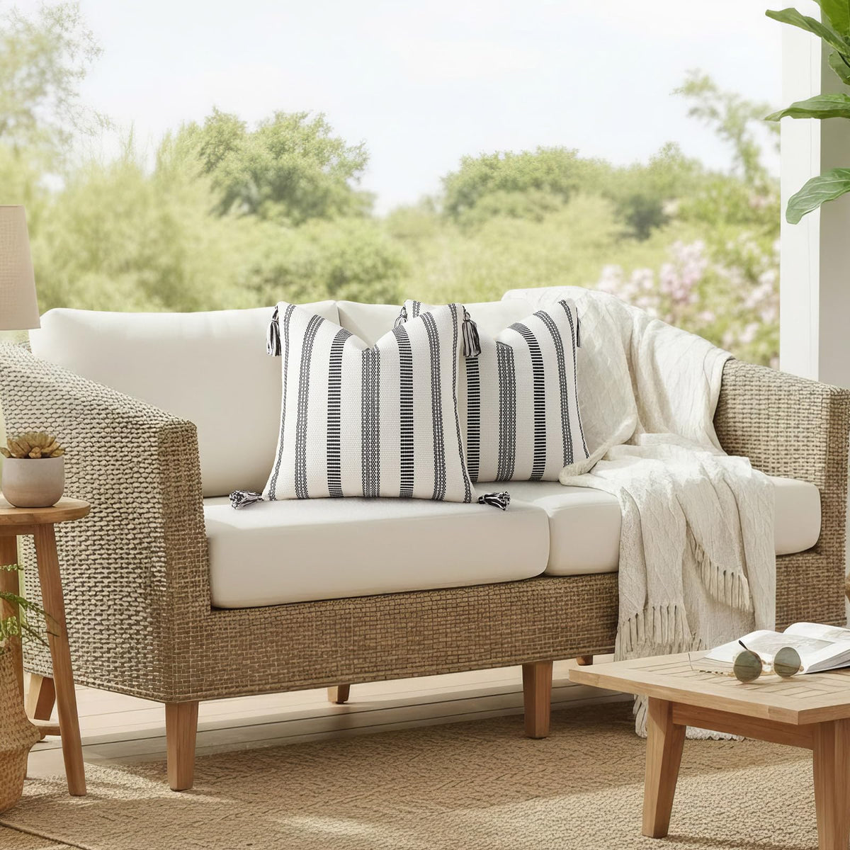 Smile Bee boho stripes complement minimalist or rustic decor
