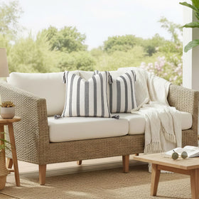 Smile Bee modern farmhouse vibe enhances living room ambience.