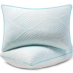 Smilereve king-size pillow with ice-silk cooling side for hot sleepers.