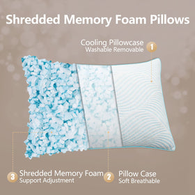 Smilereve king-size pillow soft breathable side for year-round comfort.