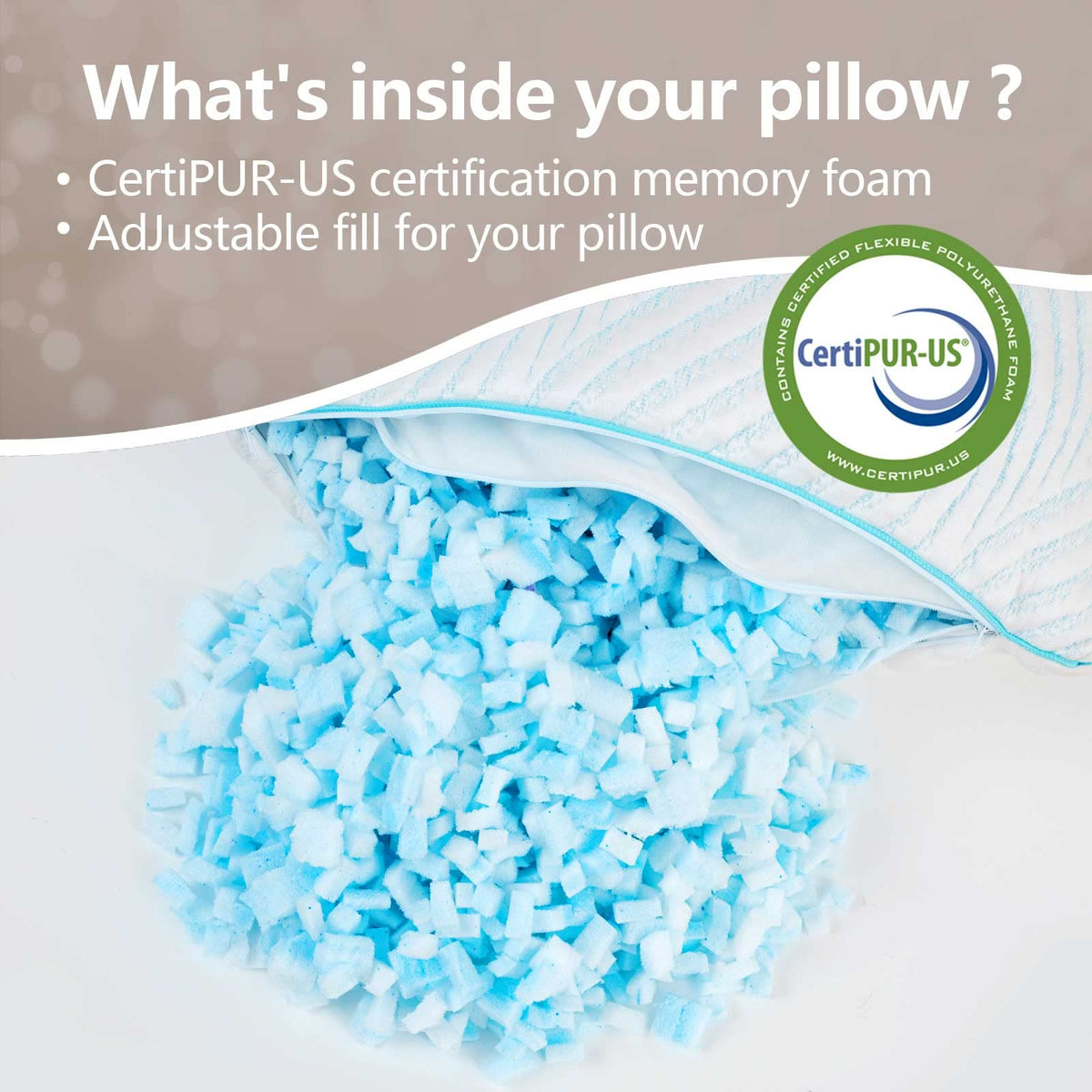 Smilereve vacuum-packaging aids compact delivery and quick fluffing.