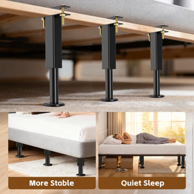 Smipam bed support legs with non-slip base protecting wood floors