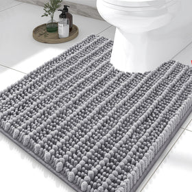 Smiry U-shaped bathroom rug surrounding the toilet for a secure, soft landing.