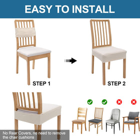 Smiry chair covers measurement guide for 16–19 inch seats.
