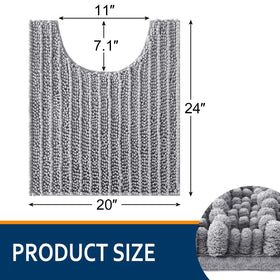 Smiry chenille plush bath mat conveys luxury and warmth underfoot.