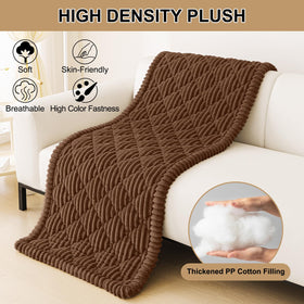 Smiry chocolate-color sofa cover adds warmth to living spaces.