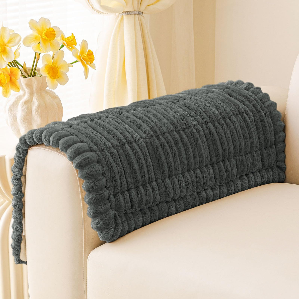 Smiry dog couch cover with soft fabric for cozy lounging and sofa protection.