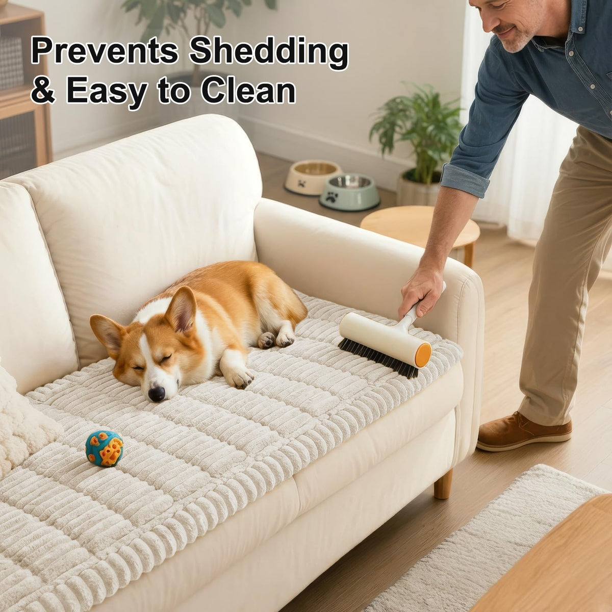 Smiry cover protects furniture from scratches and spills.