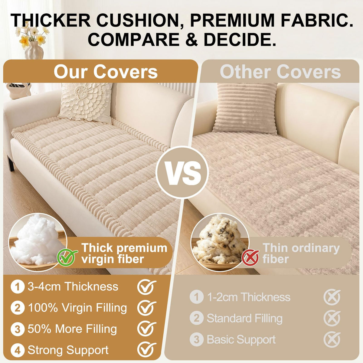 Smiry machine washable couch cover for quick cleaning