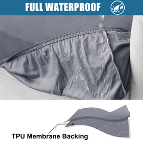 Smiry couch cover non-slip design with elastic straps for secure placement.