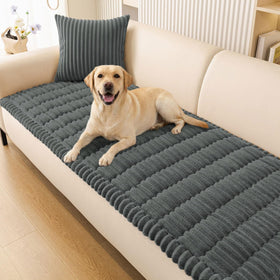Smiry couch cover in plush fuzzy fabric, ideal for cozy pet lounging