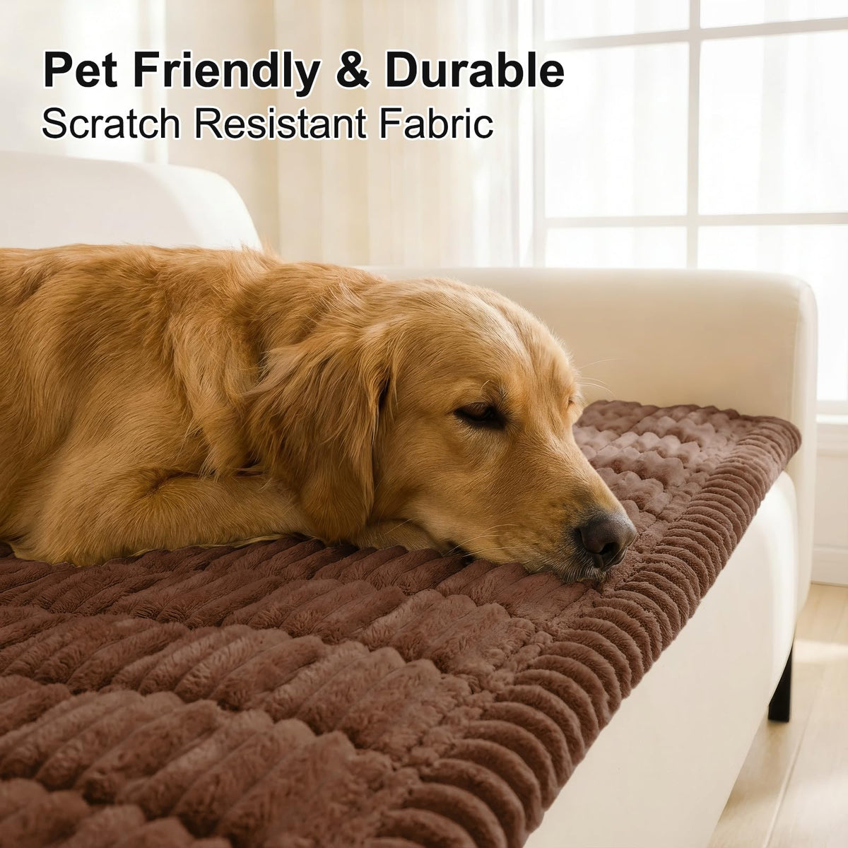 Smiry thick soft fabric adds cozy comfort to a three-cushion sofa.