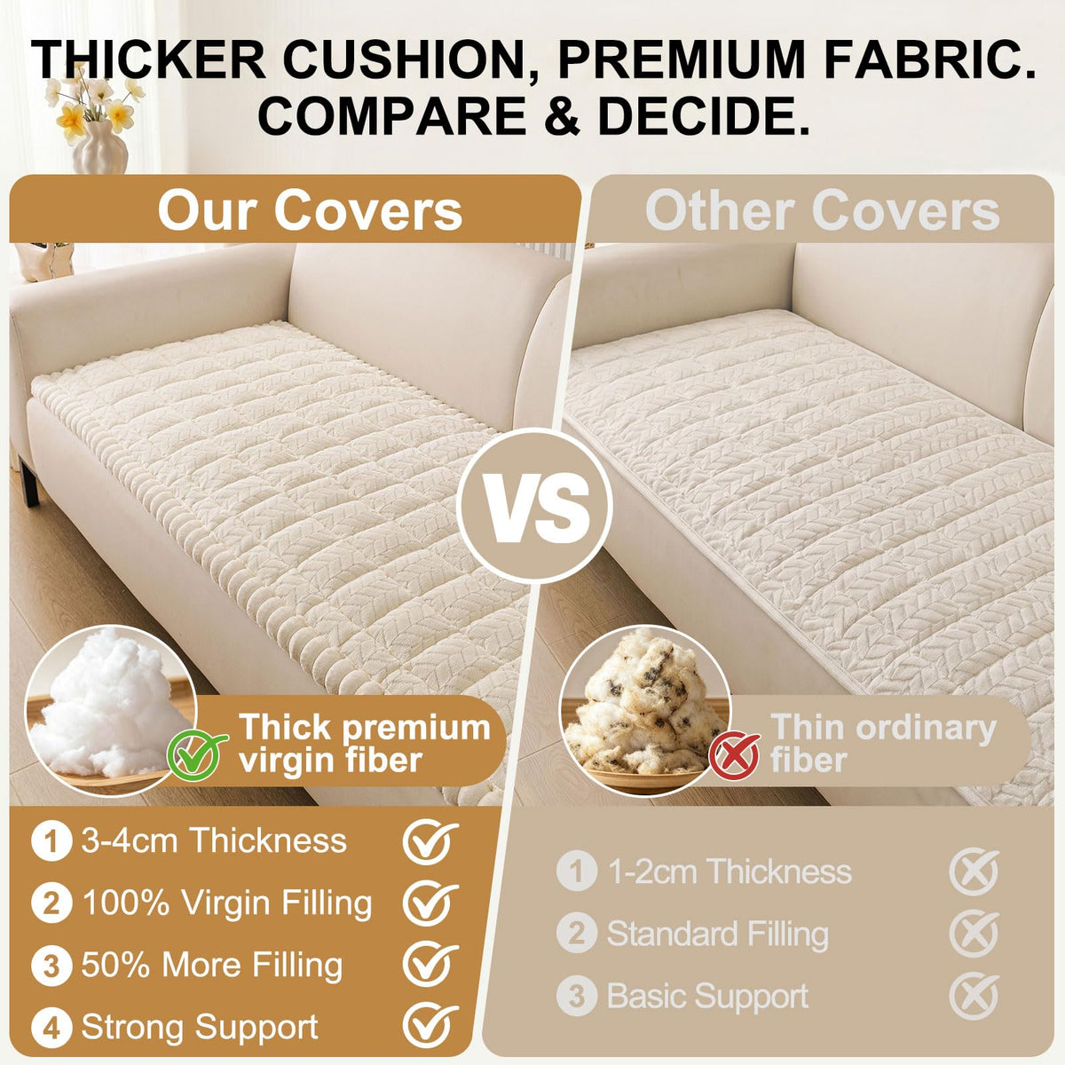 Smiry couch protector resists claws and daily wear.