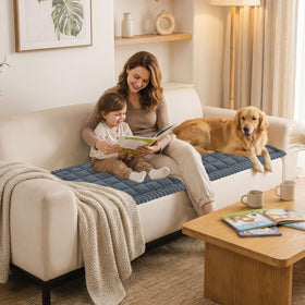 Smiry dark grey couch cover sized 27-6-in x 59-in.