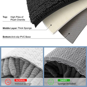 Smiry deep-pile design dries rapidly between uses, ready for the next step.