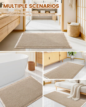 Smiry easy-care mat with quick-dry waffle design for daily use.