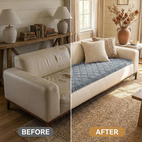 Smiry grey 27.6 by 59 inch cover fits most sofas.