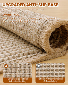 Smiry machine-washable bath mat for easy cleaning and maintenance.