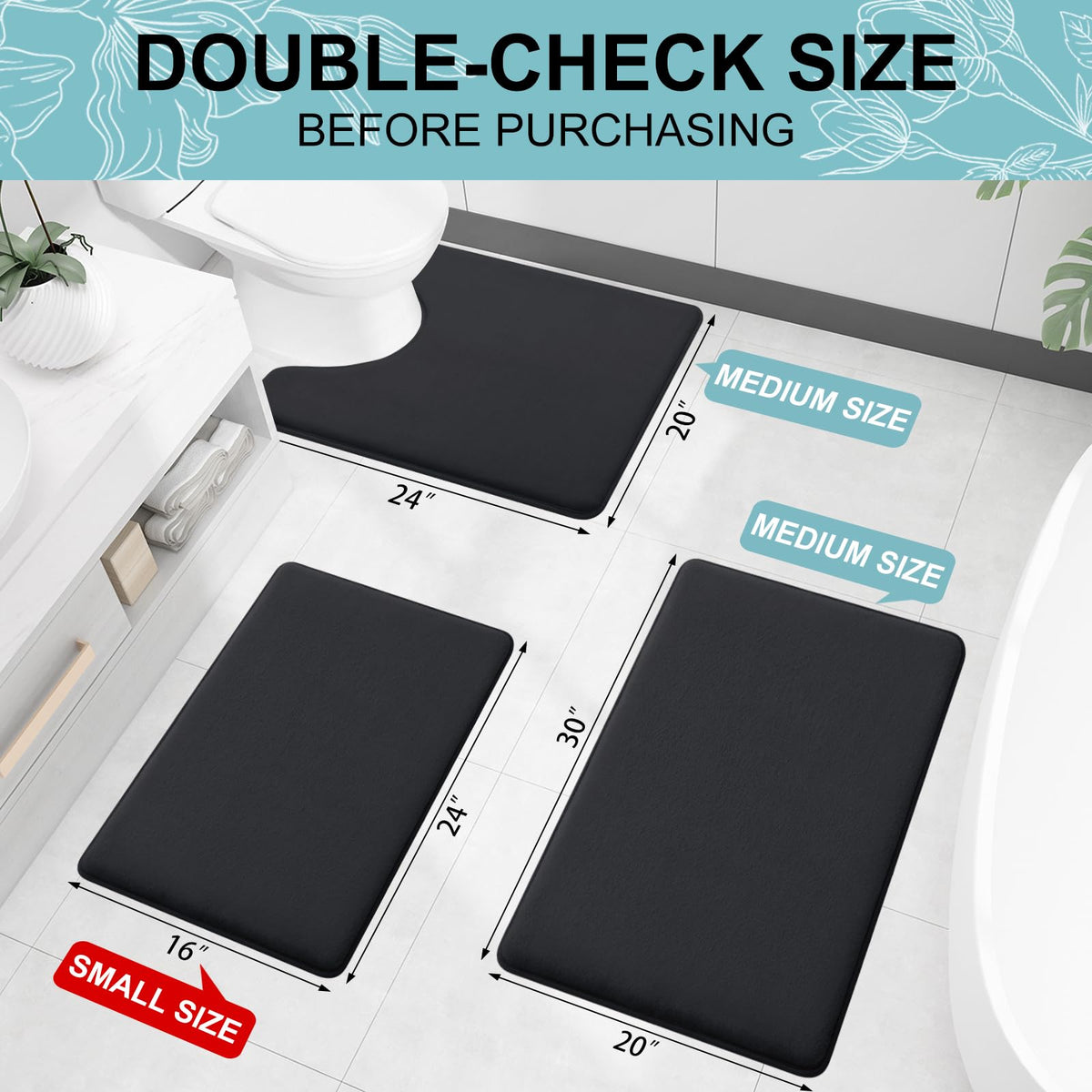 Smiry bath mat close-up shows memory foam texture for soft support