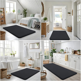 Smiry memory foam bath mat rolled packaging and crease tips