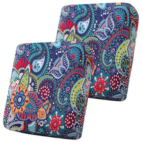 Smiry printed cushion cover in blue-green; anti-slip protection for a tidy sofa.