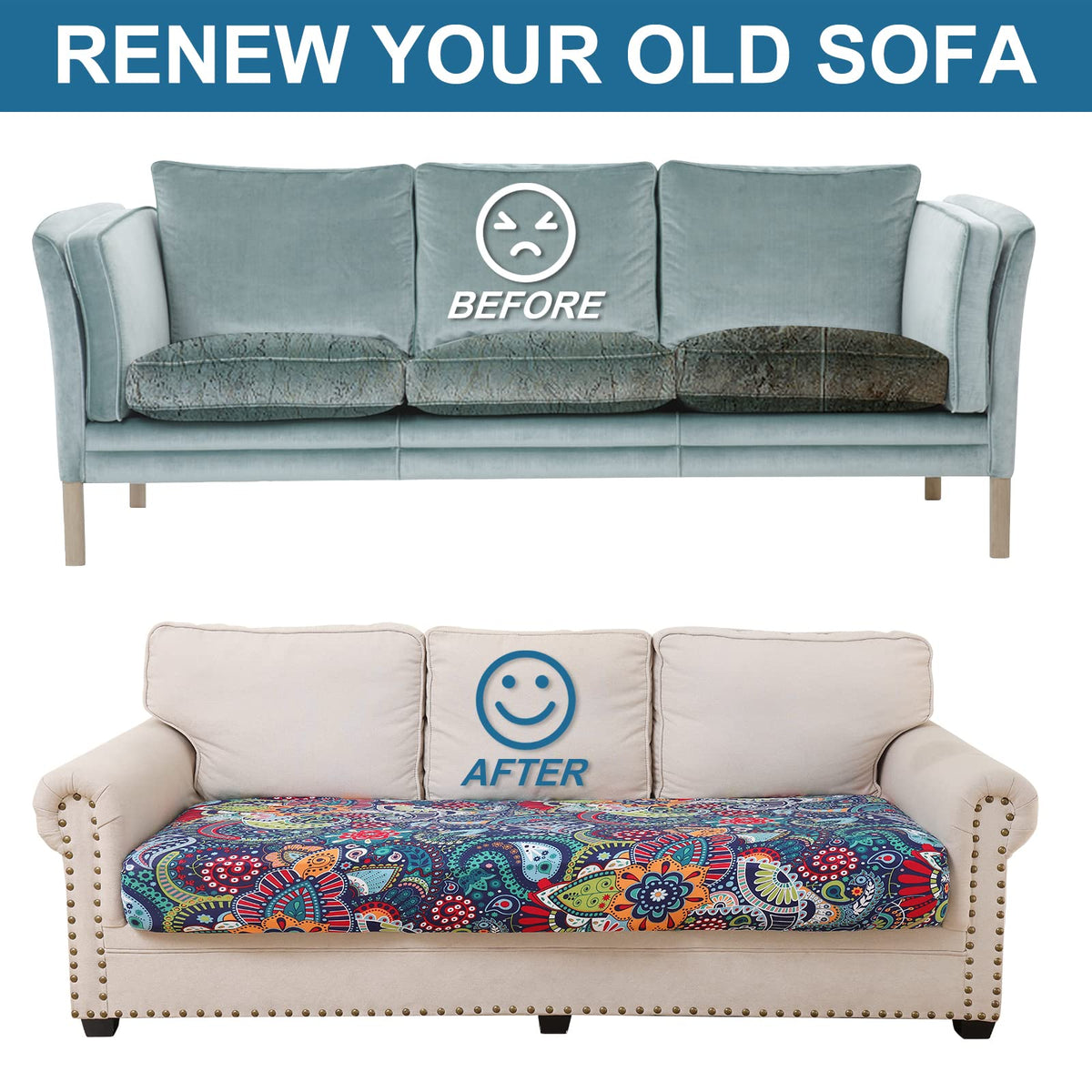 Smiry decorative cushion cover refreshes outdoor and indoor furniture alike.
