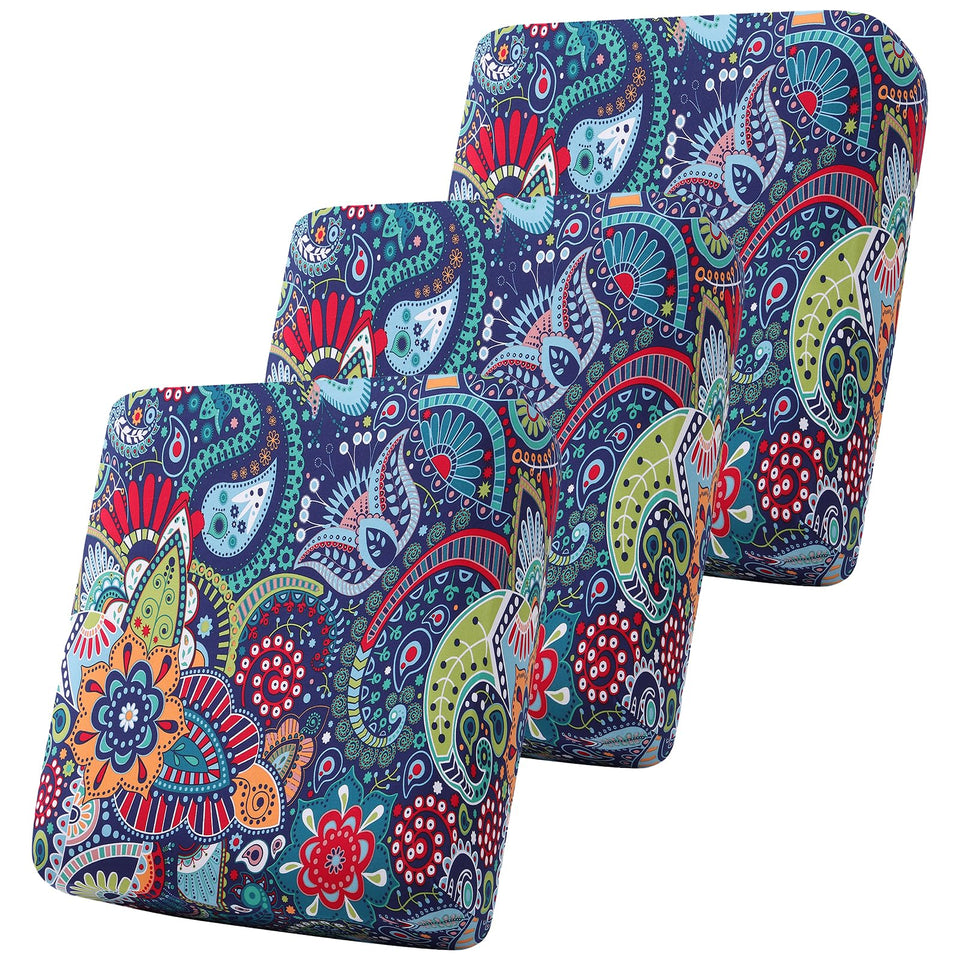 Smiry printed cushion cover blue-green close-up protects sofa from stains