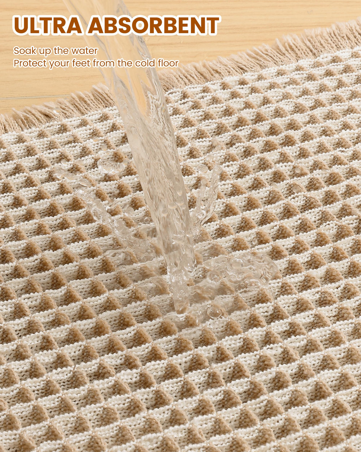 Smiry soft thick material provides stable cozy footing after showers.