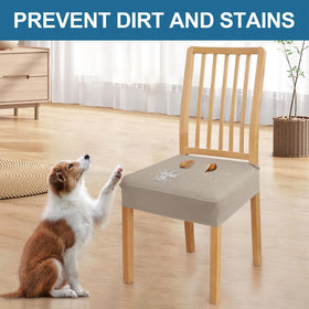 Smiry taupe chair cover blends with decor and hides minor spills