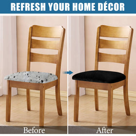 Smiry size guide shows chair cushions 14 to 18 inches for a precise fit.