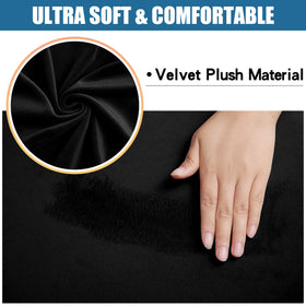 Close-up of Smiry velvet fabric shows soft, premium texture.