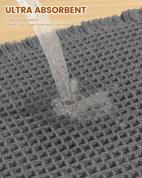 Smiry Waffle Bath Mat soft underfoot texture supports comfortable steps.