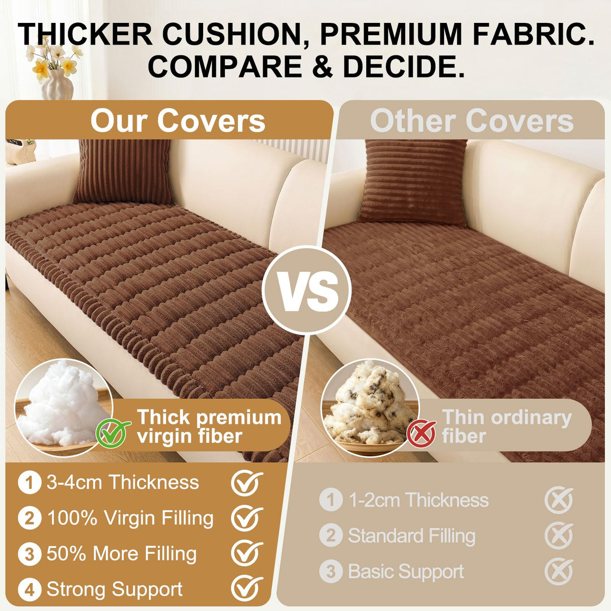 Smiry washable slipcover is machine washable for quick cleaning after muddy paws.