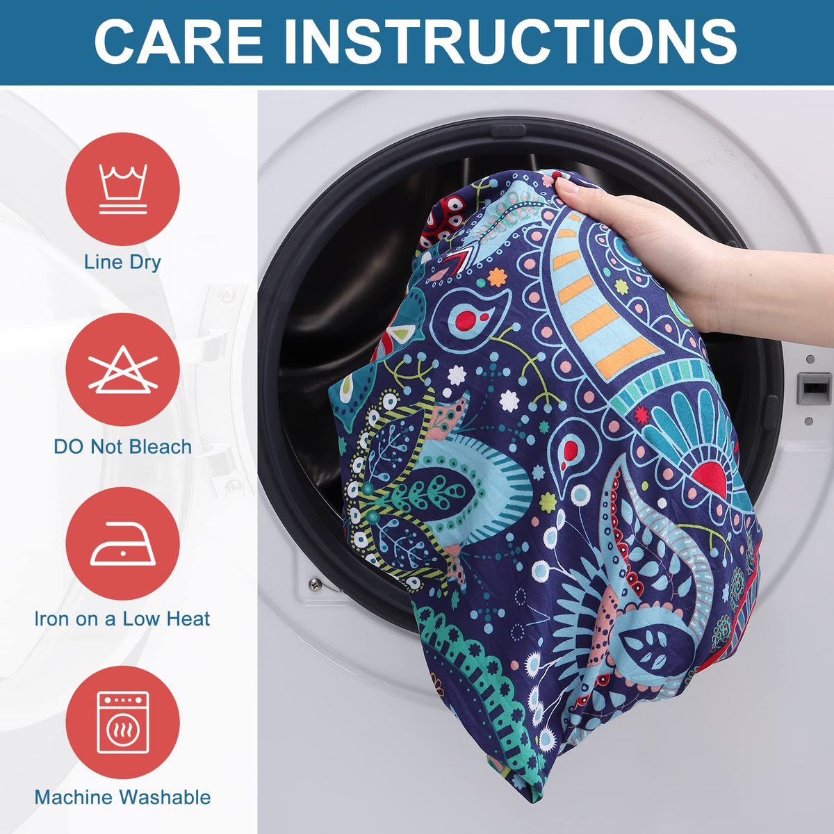 Smiry washable cushion covers machine-washable for easy care