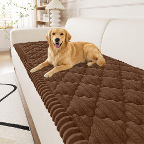 Smiry washable dog couch cover in plush fabric for easy cleaning.