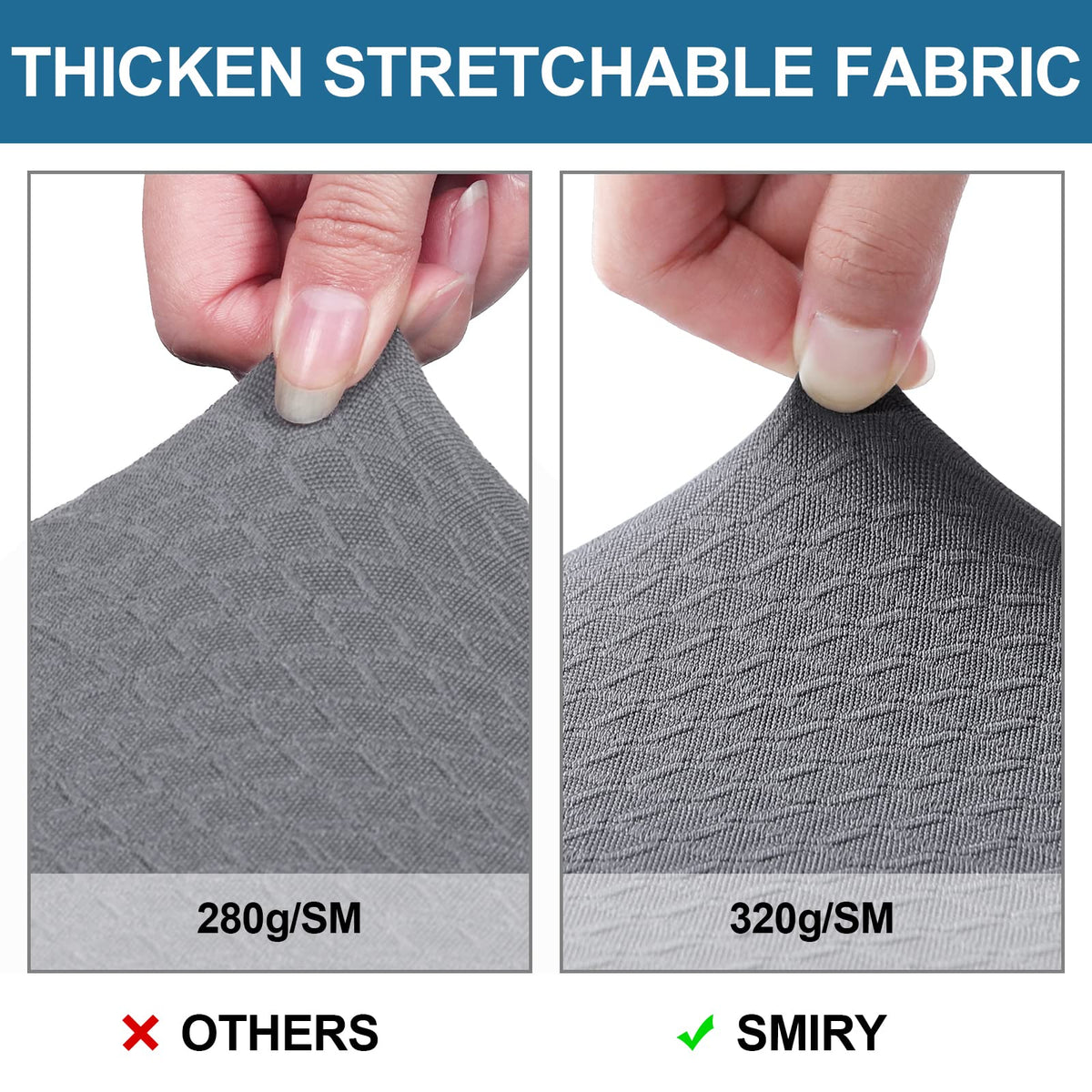 Smiry covers with elastic edges stay neatly in place
