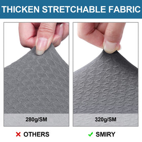 Smiry covers with elastic edges stay neatly in place
