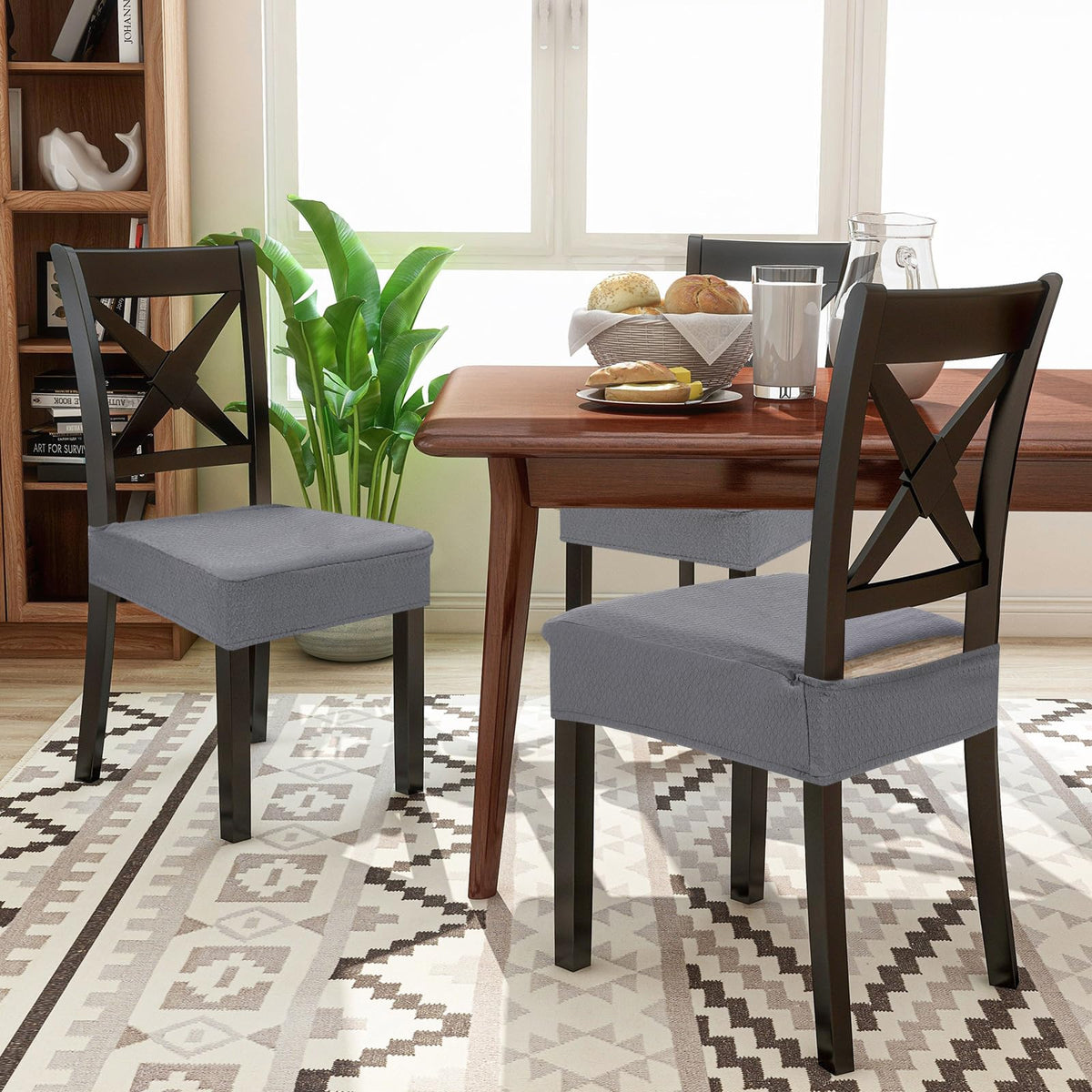 Smiry set of four seat covers ideal for family meals and pets