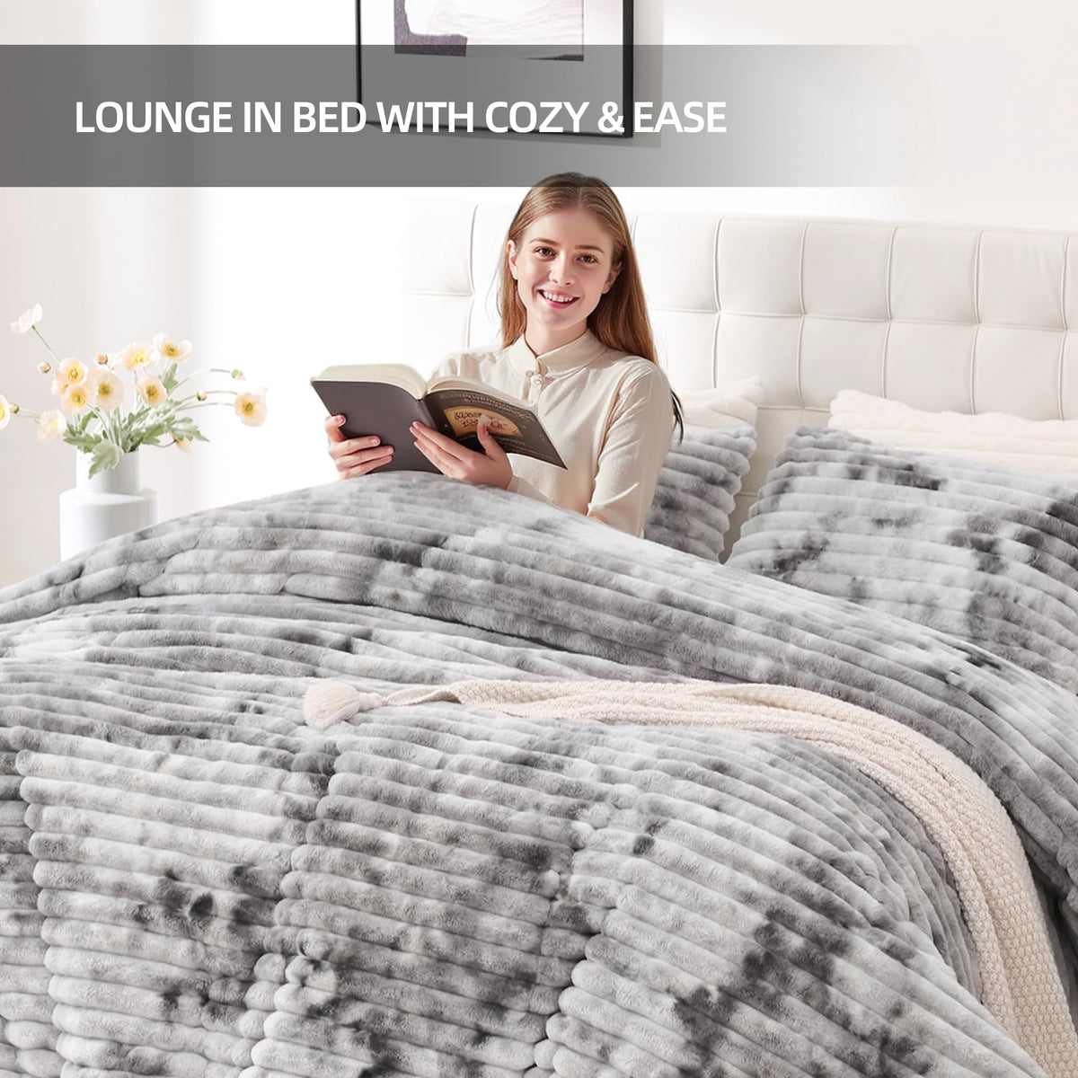 Smoofy easy-care label shows machine wash and low tumble-dry