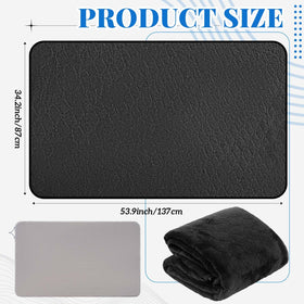SmoothNovelty mat spread on bed with full coverage and black finish