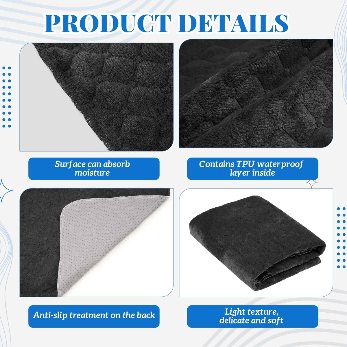 Non-slip bottom visible on SmoothNovelty mat to prevent movement