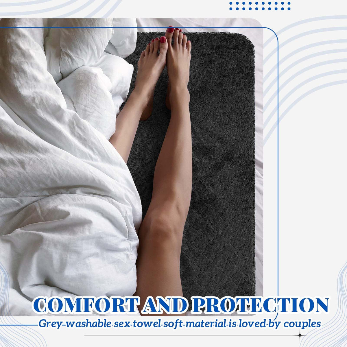 Versatile SmoothNovelty mat used as towel protector and moisture-wicking pad